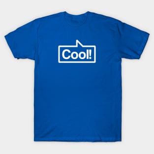 Cool - Talking Shirt (White on Blue) T-Shirt